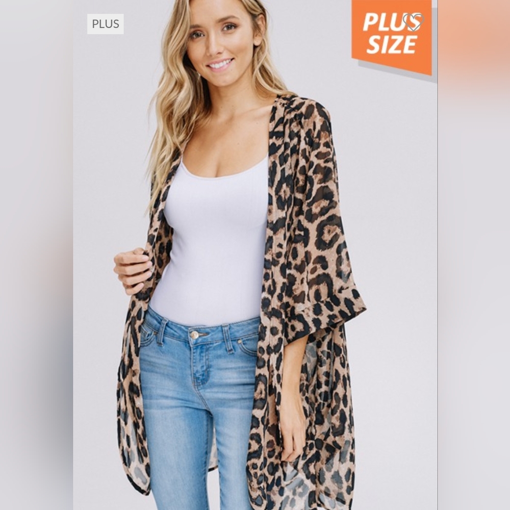 Great for layering -  1x/2x and 2x/3x - New - Curvy - Nadia Animal Print…